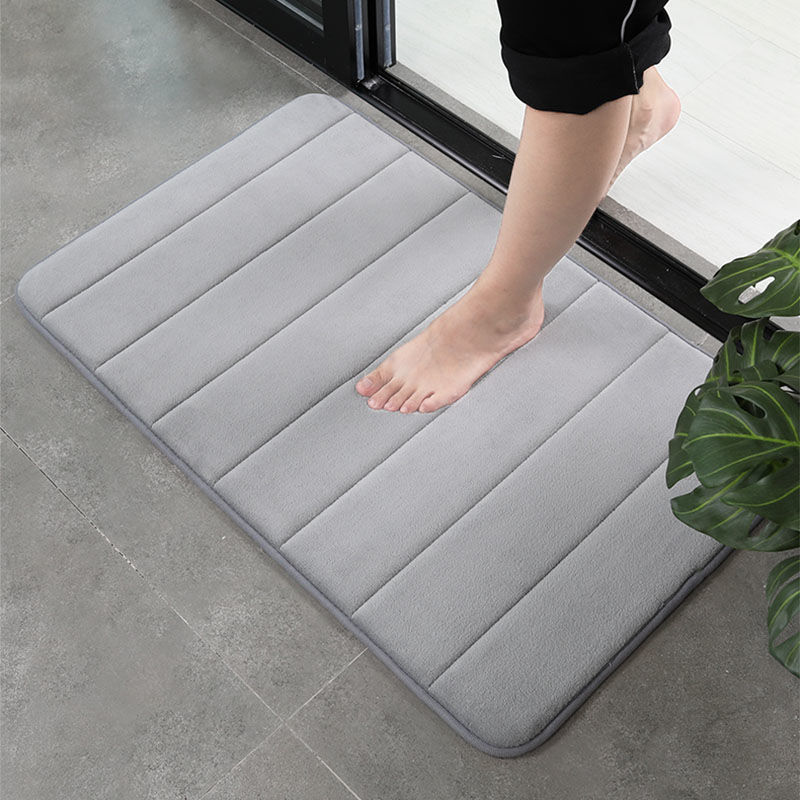 Home Bath Mat Coral Fleece Bathroom Toilet Floor Mat