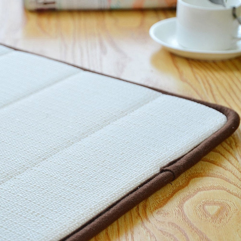 Home Bath Mat Coral Fleece Bathroom Toilet Floor Mat