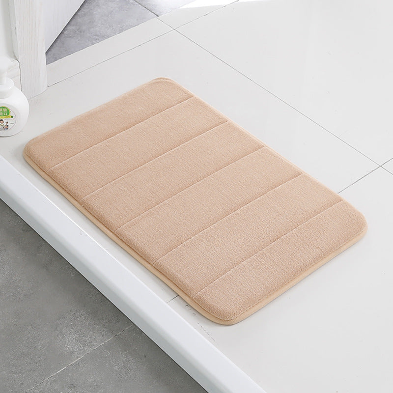 Home Bath Mat Coral Fleece Bathroom Toilet Floor Mat