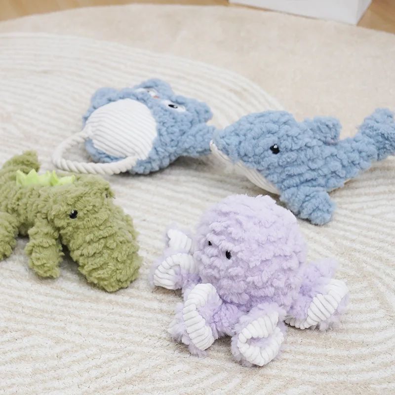 Plush Dog Toy Animals Shape Bite Toys